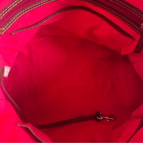 Dooney & Bourke Brown and Gold Satchel with Braided Handles Vintage - Picture 6 of 13